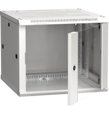 Шкаф коммутационный ITK (LWR3-09U66-GF) 9U 600x600мм пер.дв.стекл 2 бок.пан. 90кг серый