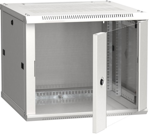 Шкаф коммутационный ITK (LWR3-09U66-GF) 9U 600x600мм пер.дв.стекл 2 бок.пан. 90кг серый