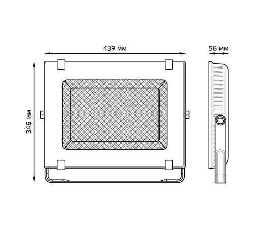 Прожектор светодиодный LED ДО 200 Вт 24000 Лм 6500К IP65 439х56х346 мм Qplus Gauss Gauss 613100200 Прожектор светодиодный LED ДО 200 Вт 24000 Лм 6500К IP65 439х56х346 мм Qplus Gauss Gauss 613100200