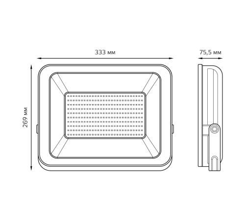 Прожектор светодиодный LED ДО-200 Вт 17000 Лм 6500К IP65 333х269х76 мм Elementary Gauss Gauss 613100200P Прожектор светодиодный LED ДО-200 Вт 17000 Лм 6500К IP65 333х269х76 мм Elementary Gauss Gauss 613100200P