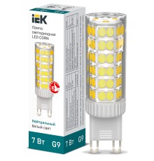 Iek LLE-CORN-7-230-40-G9 Лампа LED CORN капсула 7Вт 230В 4000К керамика G9