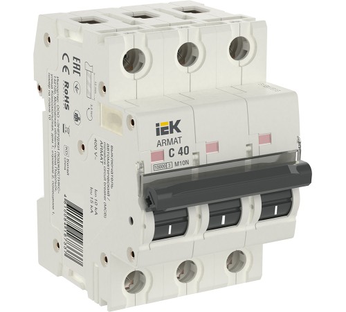 IEK AR-M10N-3-C040 ARMAT Авт. выкл. M10N 3P C 40А IEK AR-M10N-3-C040 ARMAT Авт. выкл. M10N 3P C 40А