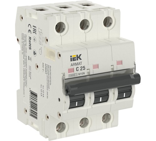IEK AR-M10N-3-C025 ARMAT Авт. выкл. M10N 3P C 25А IEK AR-M10N-3-C025 ARMAT Авт. выкл. M10N 3P C 25А