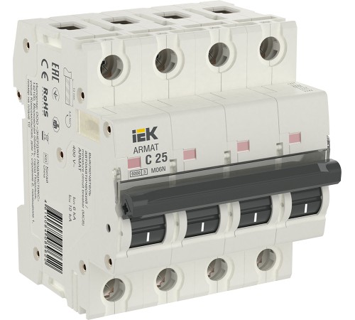 IEK AR-M06N-4-C025 ARMAT Авт. выкл. M06N 4P C 25А