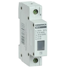 Ограничитель имп. перенапр. ОПС1-C 1Р 10/40кА 230В GENERICA IEK MOP20-1-C-G