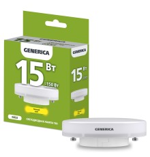 IEK LL-T80-15-230-30-GX53-G Лампа LED T80 таблетка 15Вт 230В 3000К GX53 GENERICA