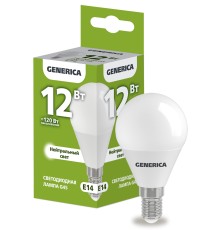 IEK LL-G45-12-230-40-E14-G Лампа LED G45 шар 12Вт 230В 4000К E14 GENERICA