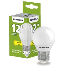 IEK LL-G45-12-230-30-E27-G Лампа LED G45 шар 12Вт 230В 3000К E27 GENERICA