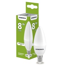 IEK LL-C35-08-230-40-E14-G Лампа LED C35 свеча 8Вт 230В 4000К E14 GENERICA