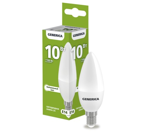 IEK LL-C35-10-230-40-E14-G Лампа LED C35 свеча 10Вт 230В 4000К E14 GENERICA IEK LL-C35-10-230-40-E14-G Лампа LED C35 свеча 10Вт 230В 4000К E14 GENERICA