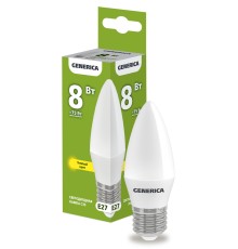 IEK LL-C35-08-230-30-E27-G Лампа LED C35 свеча 8Вт 230В 3000К E27 GENERICA