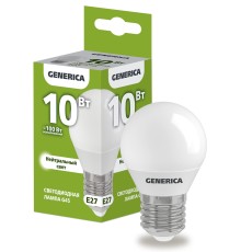 IEK LL-G45-10-230-40-E27-G Лампа LED G45 шар 10Вт 230В 4000К E27 GENERICA