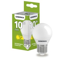 IEK LL-G45-10-230-30-E27-G Лампа LED G45 шар 10Вт 230В 3000К E27 GENERICA