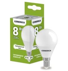 IEK LL-G45-08-230-40-E14-G Лампа LED G45 шар 8Вт 230В 4000К E14 GENERICA