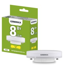 IEK LL-T80-08-230-30-GX53-G Лампа LED T80 таблетка 8Вт 230В 3000К GX53 GENERICA