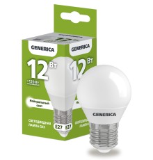 IEK LL-G45-12-230-40-E27-G Лампа LED G45 шар 12Вт 230В 4000К E27 GENERICA