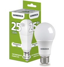IEK LL-A65-25-230-40-E27-G Лампа LED A65 груша 25Вт 230В 4000К E27 GENERICA
