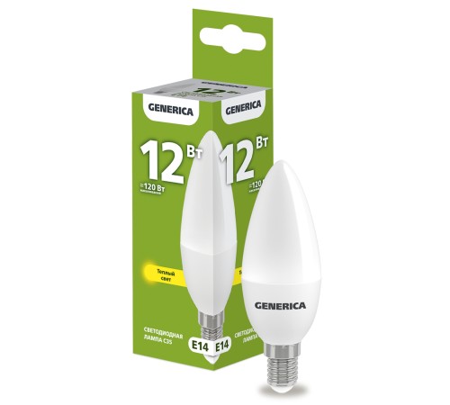IEK LL-C35-12-230-30-E14-G Лампа LED C35 свеча 12Вт 230В 3000К E14 GENERICA IEK LL-C35-12-230-30-E14-G Лампа LED C35 свеча 12Вт 230В 3000К E14 GENERICA