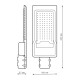 Светильник светодиодный уличный консольный LED ДКУ 100 Вт 10000 Лм 3000К IP65 190-250 В КСС Ш 420х160х57 мм Avenue Gauss Gauss 629534100