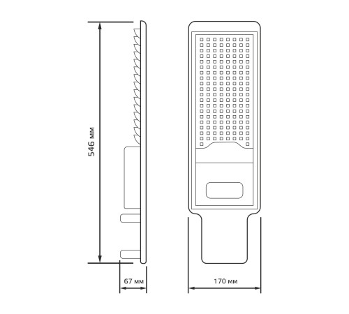 Светильник консольный Gauss 629536300 100Вт ламп.:100шт черный