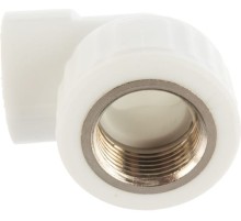 Угольник комбинированный 25x1/2'ВР переходной, полипропиленовый PPR, белый