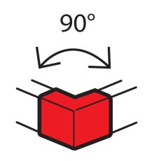 Legrand 638012 Внешний неизменяемый угол 90° - для кабель-каналов Metra 100x50