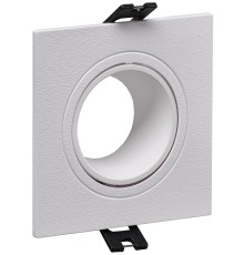 LIGHTING Светильник 4101 встраиваемый под лампу MR16 квадрат пластиковый белый IEK