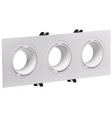 LIGHTING Светильник 4103 встраиваемый под лампу 3хMR16 квадрат пластиковый белый IEK