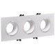LIGHTING Светильник 4103 встраиваемый под лампу 3хMR16 квадрат пластиковый белый IEK