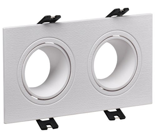 LIGHTING Светильник 4102 встраиваемый под лампу 2хMR16 квадрат пластиковый белый IEK LIGHTING Светильник 4102 встраиваемый под лампу 2хMR16 квадрат пластиковый белый IEK