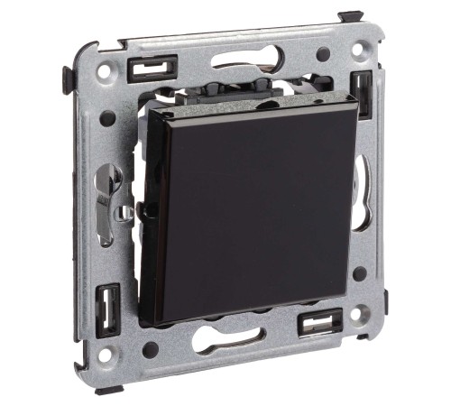 Выключатель одноклавишный в стену, "Avanti", "Черный квадрат" DKC 4402103