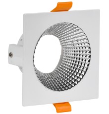 LIGHTING Светильник 4110 встраиваемый поворотный под лампу GU10 белый/хром пластик IEK