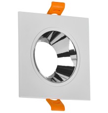 LIGHTING Светильник 4107 встраиваемый поворотный под лампу GU10 белый/хром пластик IEK