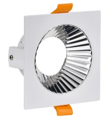 LIGHTING Светильник 4109 встраиваемый поворотный под лампу GU10 белый/хром пластик IEK