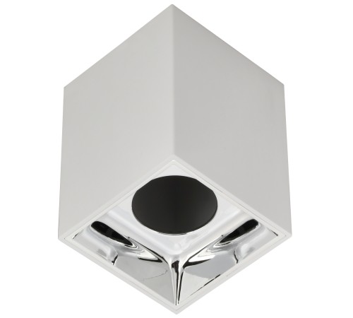 LIGHTING Светильник 4112 накладной потолочный под лампу GU10 белый/хром пластик IEK LIGHTING Светильник 4112 накладной потолочный под лампу GU10 белый/хром пластик IEK