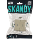 SKANDY Выключатель 2-клавишный проходной с индикацией 10А SK-V10B бежевый IEK