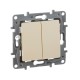 ETIKA Переключатель 2кл. 10AX, сл.кость Legrand 672312