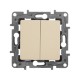 ETIKA Переключатель 2кл. 10AX, сл.кость Legrand 672312