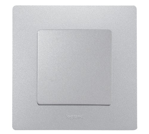 Выключатель одноклавишный, автоматические клеммы, Etika, 10AX, 250В~, алюминий Legrand 672401