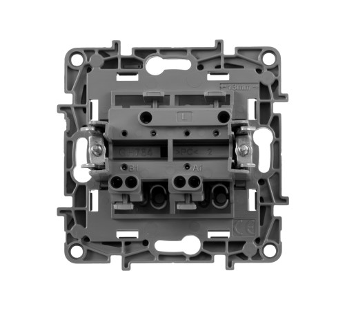 Выключатель двухклавишный, автоматические клеммы, Etika, 10AX, 250В~, алюминий Legrand 672402
