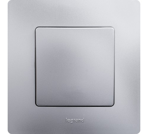 Выключатель одноклавишный, автоматические клеммы, Etika, 10AX, 250В~, алюминий Legrand 672401