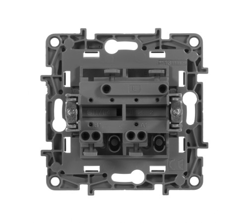 Выключатель двухклавишный, автоматические клеммы, Etika, 10AX, 250В~, антрацит Legrand 672602