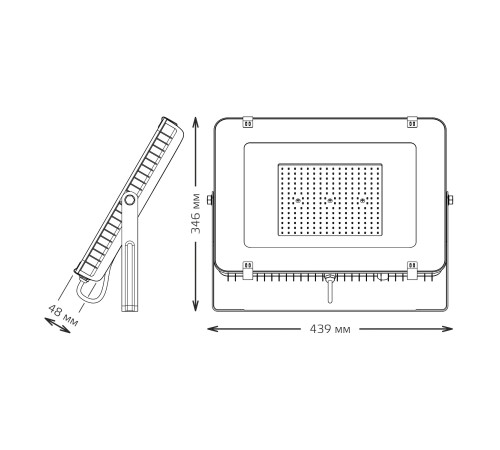 Прожектор светодиодный LED ДО 200 Вт 24000 Лм 6500К IP65 439х56х346 мм Qplus Gauss Gauss 690511200 Прожектор светодиодный LED ДО 200 Вт 24000 Лм 6500К IP65 439х56х346 мм Qplus Gauss Gauss 690511200