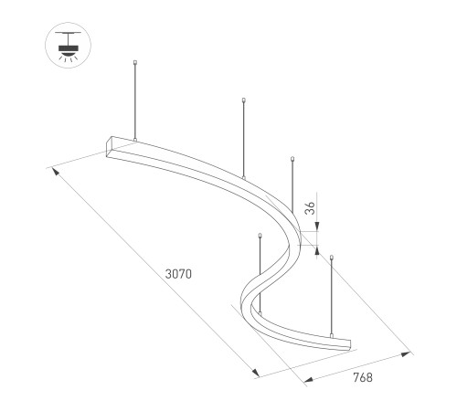 Блок питания ARV-DR30-24 (24V, 1.25A, 30W) (ARL, IP20 DIN-рейка)