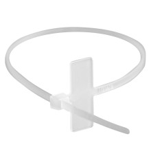 Хомут P6.6 маркировочный, белый 2,5x100, горизонтальная табличка под замком 24,5x7,8 DKC 252100SR-M