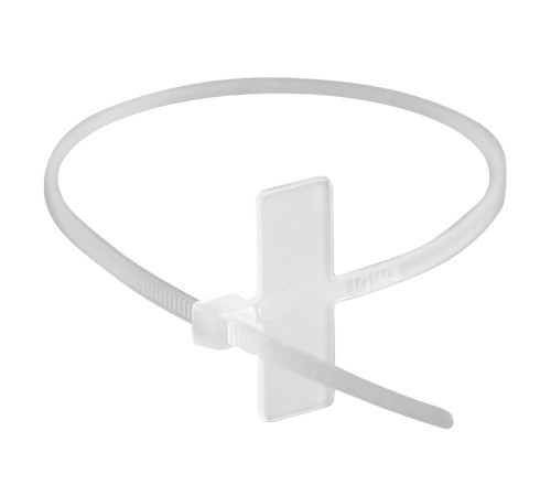 Хомут P6.6 маркировочный, белый 2,5x100, горизонтальная табличка под замком 24,5x7,8 DKC 252100SR-M