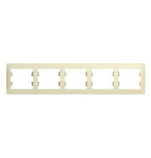 Systeme electric GSL000205 GLOSSA 5-постовая РАМКА, горизонтальная, БЕЖЕВЫЙ