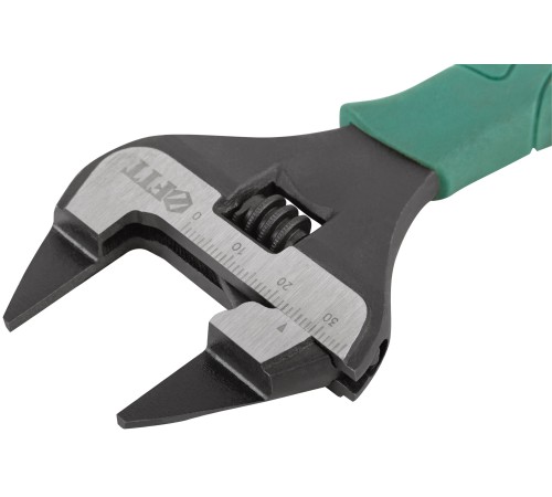 Ключ разводной ''Карат'', CrV, обточенные узкие губки, шкала, увелич.захват, прорезин.ручка 150 мм ( 34 мм )