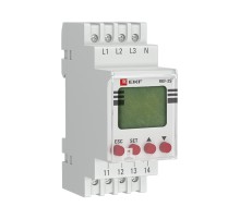 Реле контроля фаз с LCD дисплеем RKF-2S (с нейтралью) EKF rkf-2s