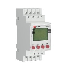 Реле контроля фаз с LCD дисплеем RKF-2S (с нейтралью) EKF rkf-2s